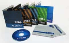 Casino Technology - mini CD DVD и CD визитка с печат и запис в луксозна опаковка