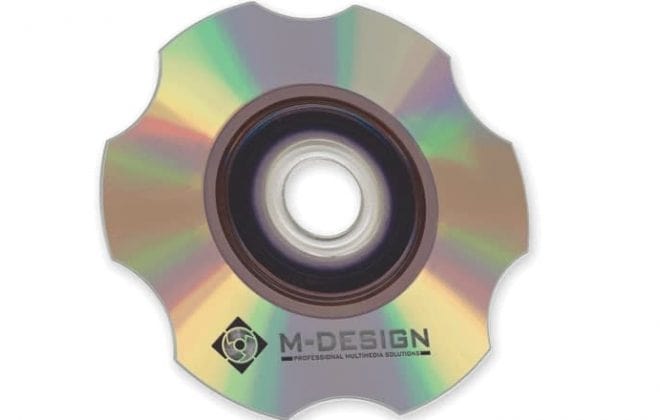CD DVD business card - визитка със свободно изчертана форма по ф80 mm